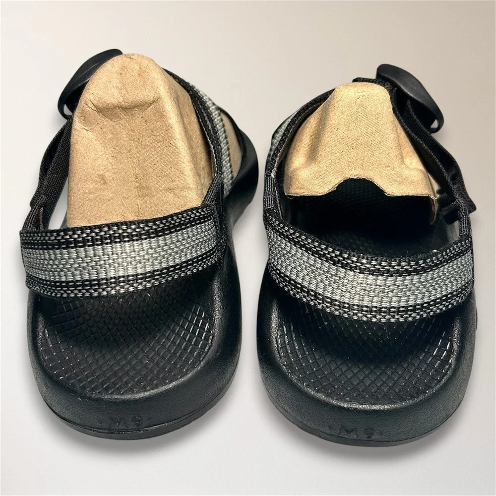 Chaco Z1 Classic Mens 9 Sport Sandals Black Grey‎ Adjustable Straps Hiking Water